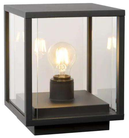 LUCIDE Vonkajšia stolná lampa CLAIRE, E27, 1x60W, 24,5 cm, čierna