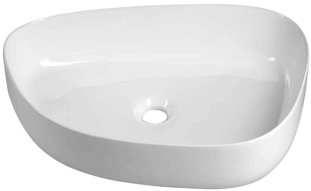 Aqualine Aqualine, Keramické umývadlo na dosku, 55x42cm, biela, 55421