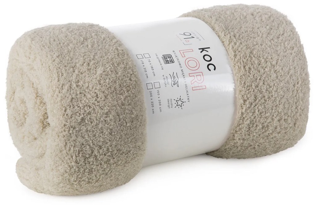 DEKA Z MIKROFLANELU LORI 150X200 CM BÉŽOVÁ