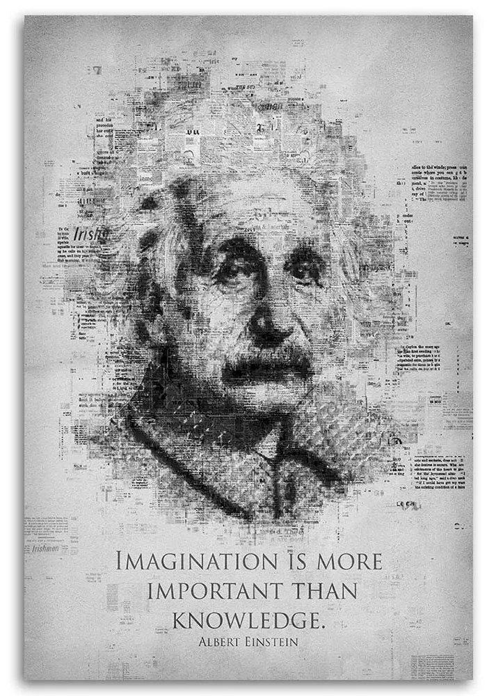 Gario Obraz na plátne Vedec Albert Einstein - Gab Fernando Rozmery: 80 x 120 cm
