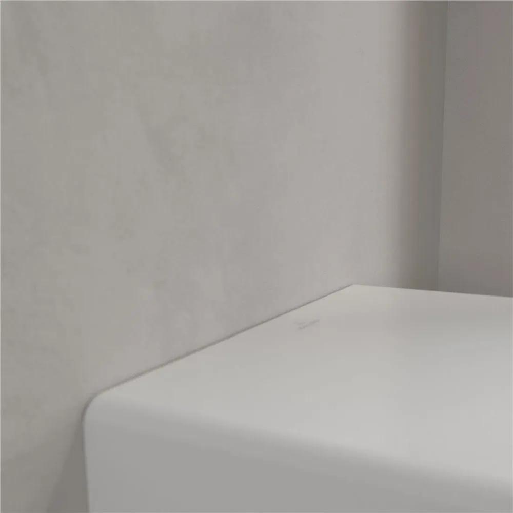 VILLEROY &amp; BOCH ViCare závesné WC s hlbokým splachovaním bez vnútorného okraja, bez otvorov pre sedátko, 370 x 700 mm, biela alpská, s povrchom CeramicPlus, 5649R2R1