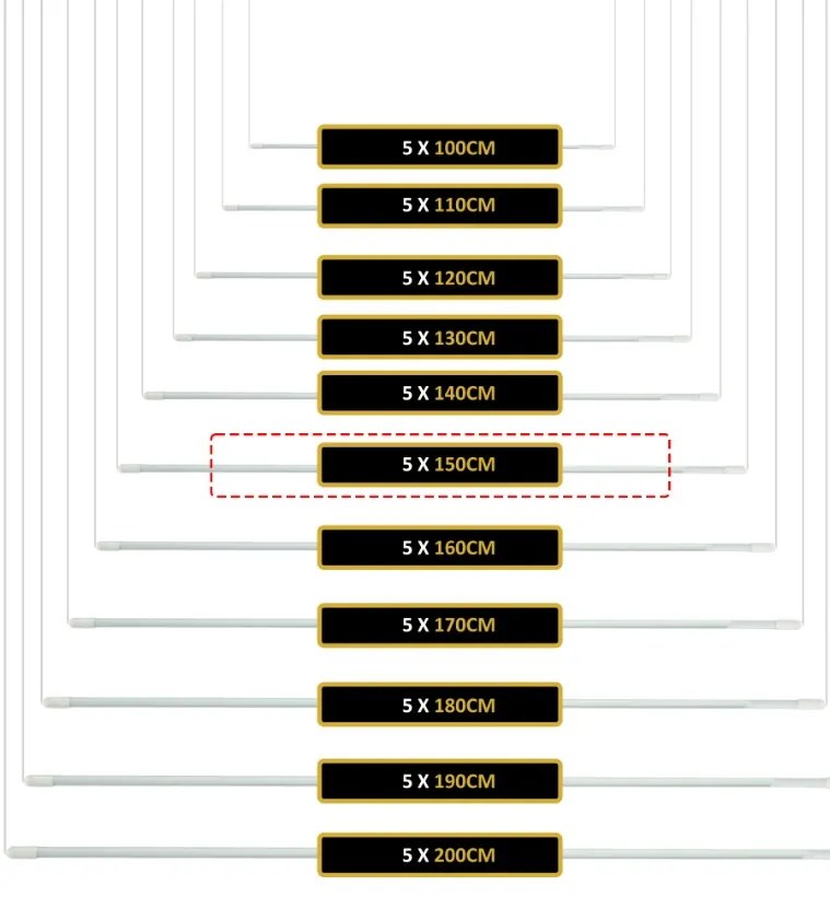 Erga Erga, stropný vešiak na sušenie bielizne 5x150 cm, biela, ERG-SEP-10SUSSUF5PP15