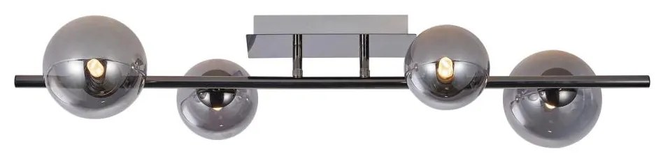 Wofi 7014-405W - LED Prisadený luster VILLA 4xG9/3W/230V čierna