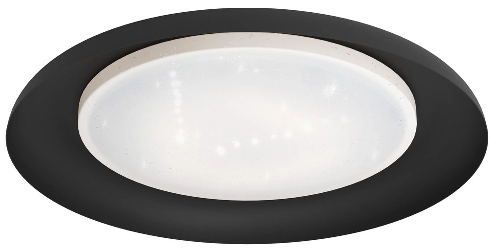 EGLO LED stropné moderné osvetlenie PENJAMO, 17,28 W, teplá biela, 50cm, okrúhle, čierne