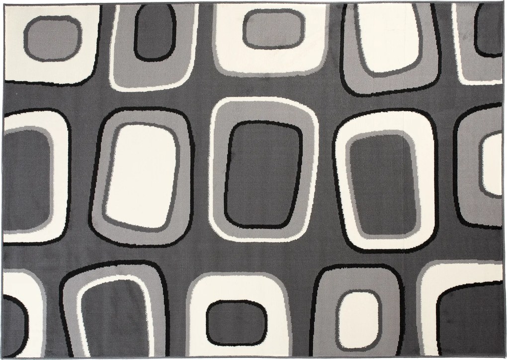 TA Koberec T965A DARK GRAY CHEAP PP CRM Sivý Obdĺžnikový Rozmer: 130x190 cm