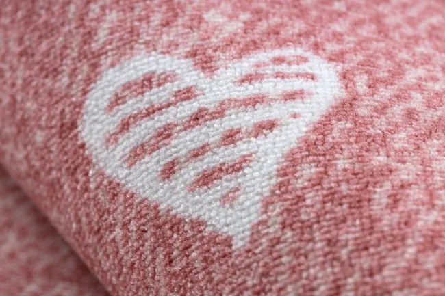 Koberec HEARTS kruh Jeans  - ružový