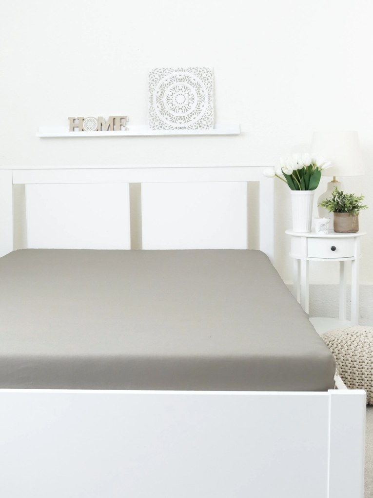 Jersey plachta Classic 140 x 200 cm – sivohnedá