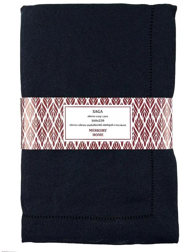 Obrus SAGA čierna 160x220 easy care