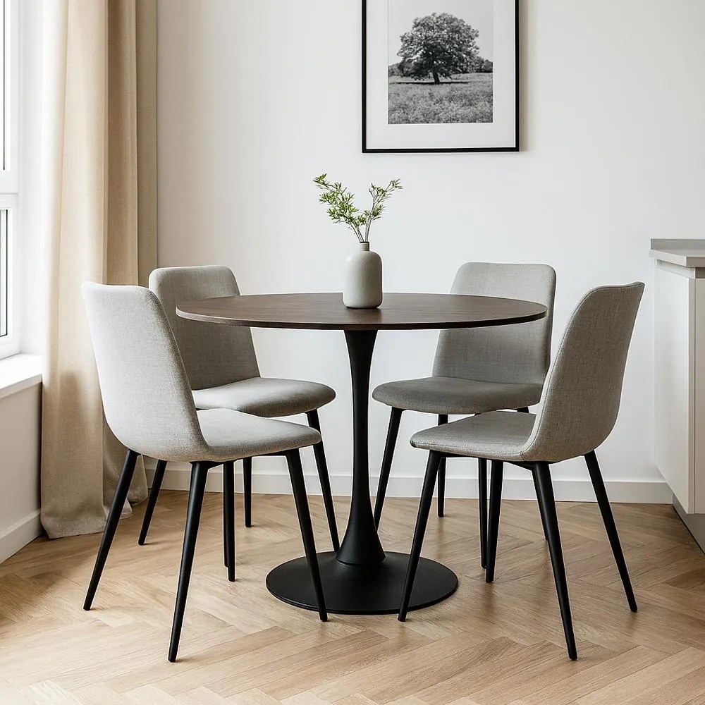 Jedálenský stôl AVENBERG RONDO Ø120 hnedý