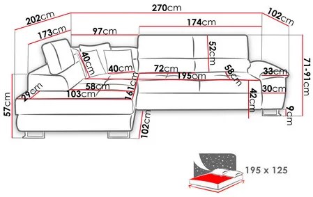 Rohová sedacia súprava Alphard  (svetlosivá). Vlastná spoľahlivá doprava až k Vám domov. 1121767