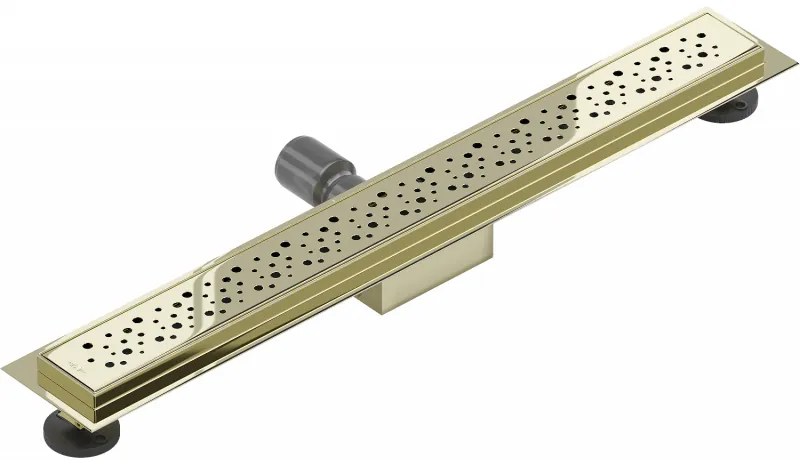 Mexen Flat M12 nerezový sprchový žľab 50 cm, zlatá, 1521050-15