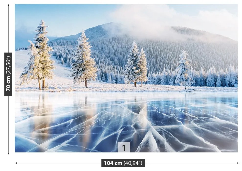 Fototapeta Vliesová Zamrznuté jazero 152x104 cm
