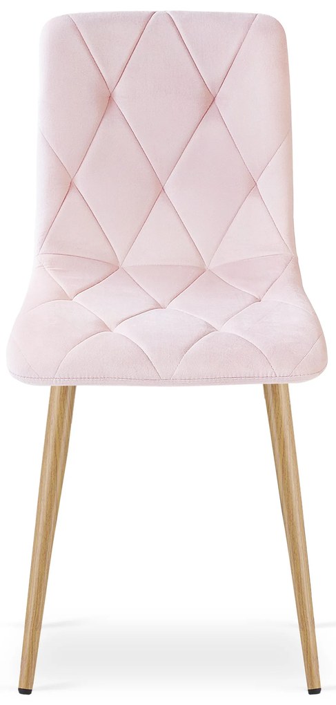 AKCIA Svetloružová zamatová jedálenská stolička LIBRA II. akosť