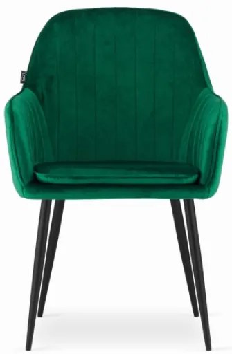 Zamatová jedálenská stolička Warsaw zelená
