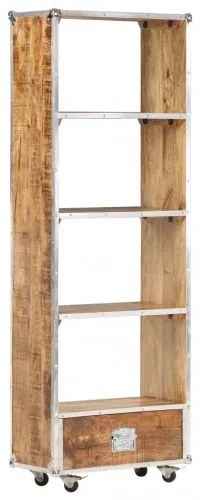 vidaXL Knižnica 56x28x163 cm surové mangovníkové drevo-