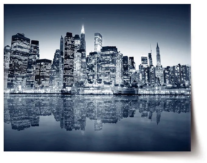 Sablio Plagát Nočný New York - 90x60 cm