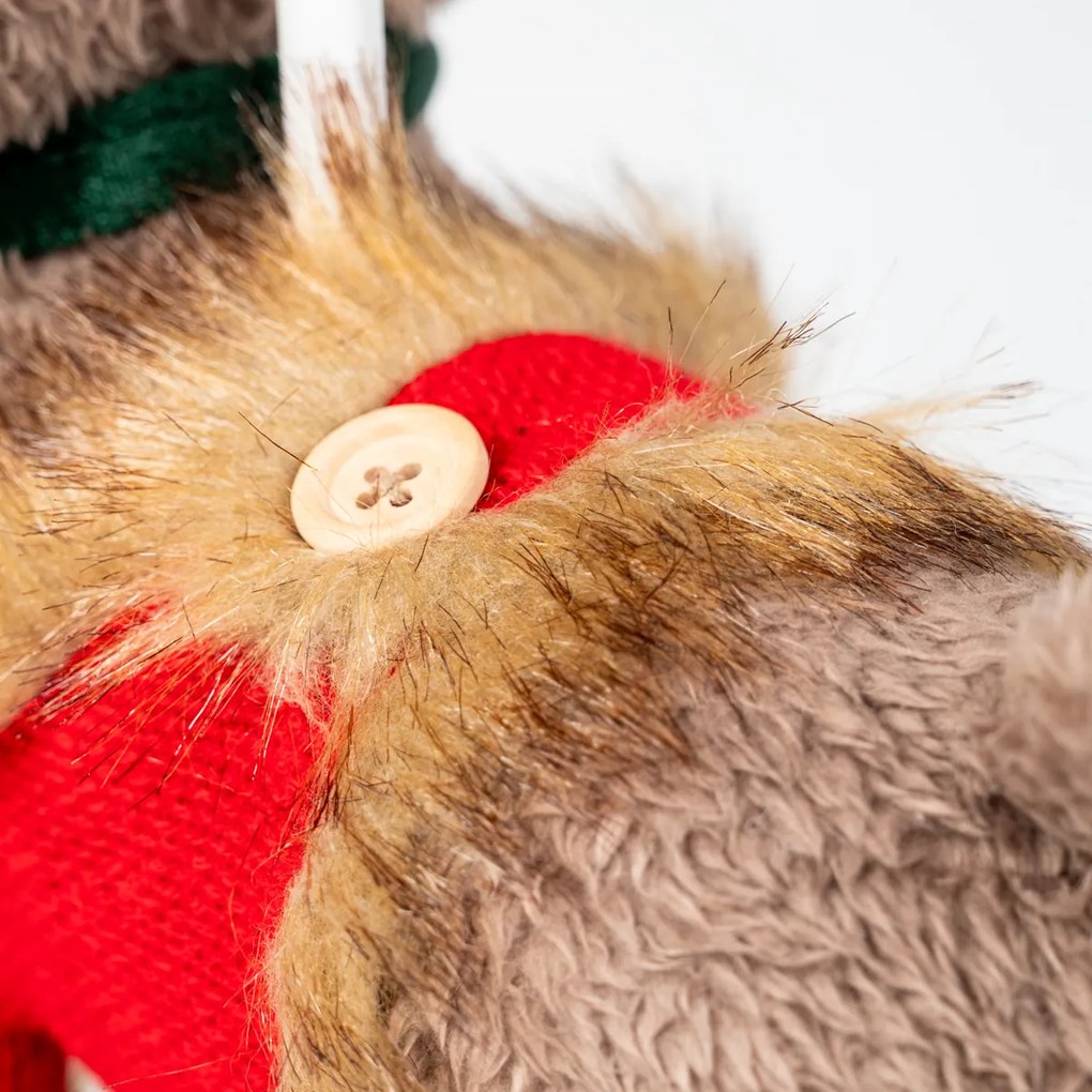 Vianočná stolná lampa Sob hnedý vrátane LED - Rudi