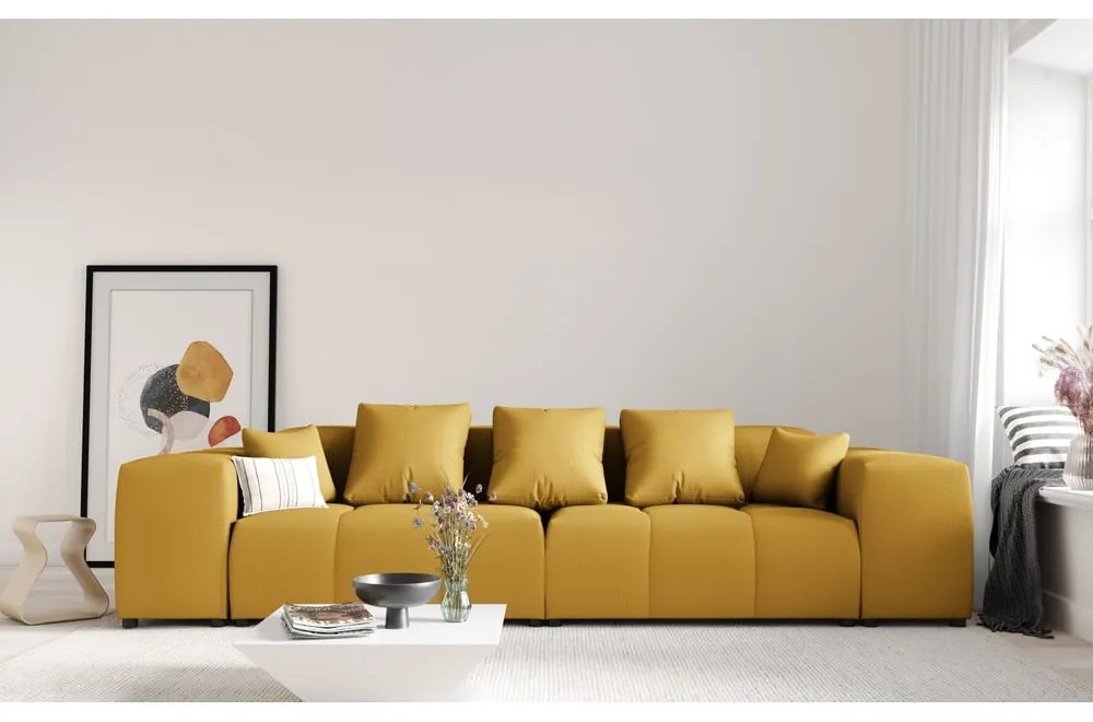 Žltý vankúš k modulárnej pohovke Rome - Cosmopolitan Design