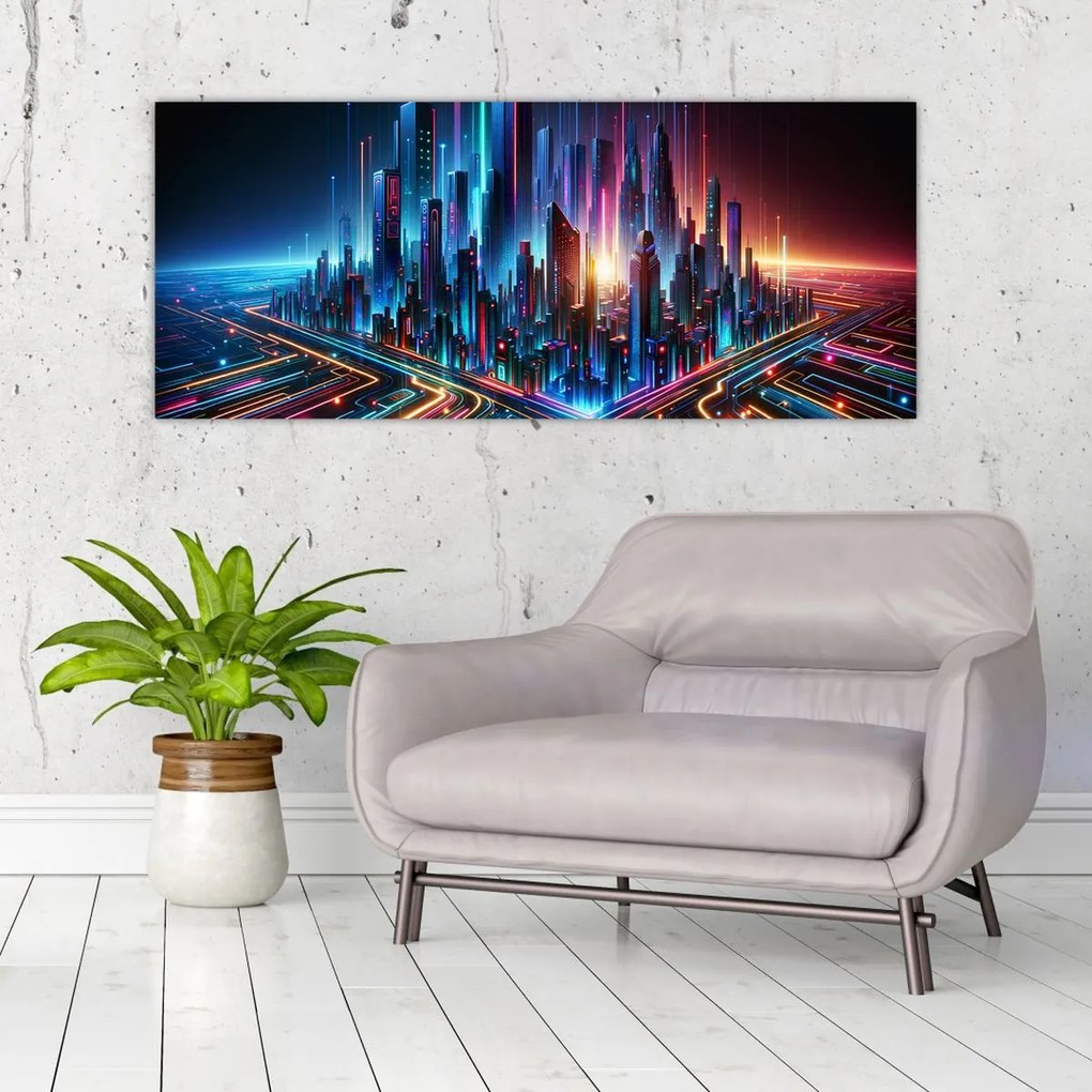 Obraz - Mesto budúcnosti (120x50 cm)
