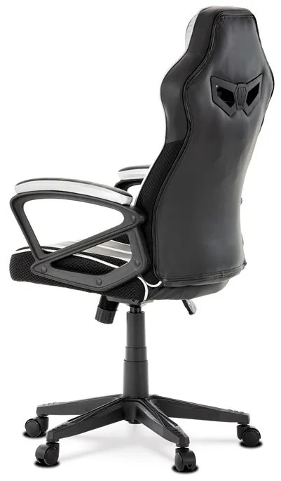 BONTEC Herné kreslo, hojdací mechanizmus, strieborná ekokoža, KA-Y341 SIL Farba: Strieborná