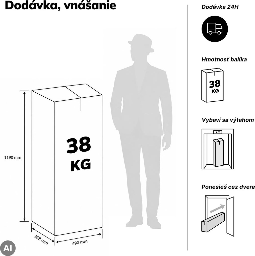 Regál na šanóny s uzamykateľnou skrinkou, kancelársky, otvorené police, kovový antracitový, 800x2200x400 mm: ARIEL