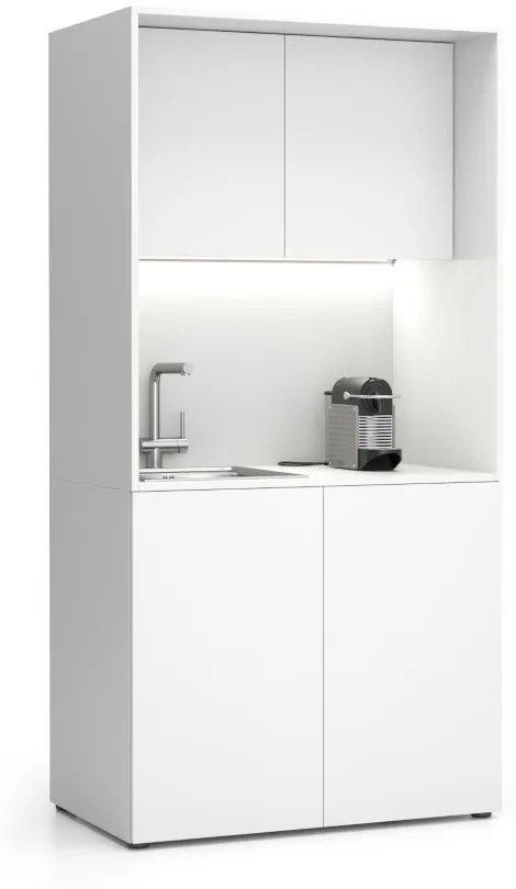 Kuchynka NIKA s drezom a batériou 1000 x 600 x 2000 mm, biela, ľavá