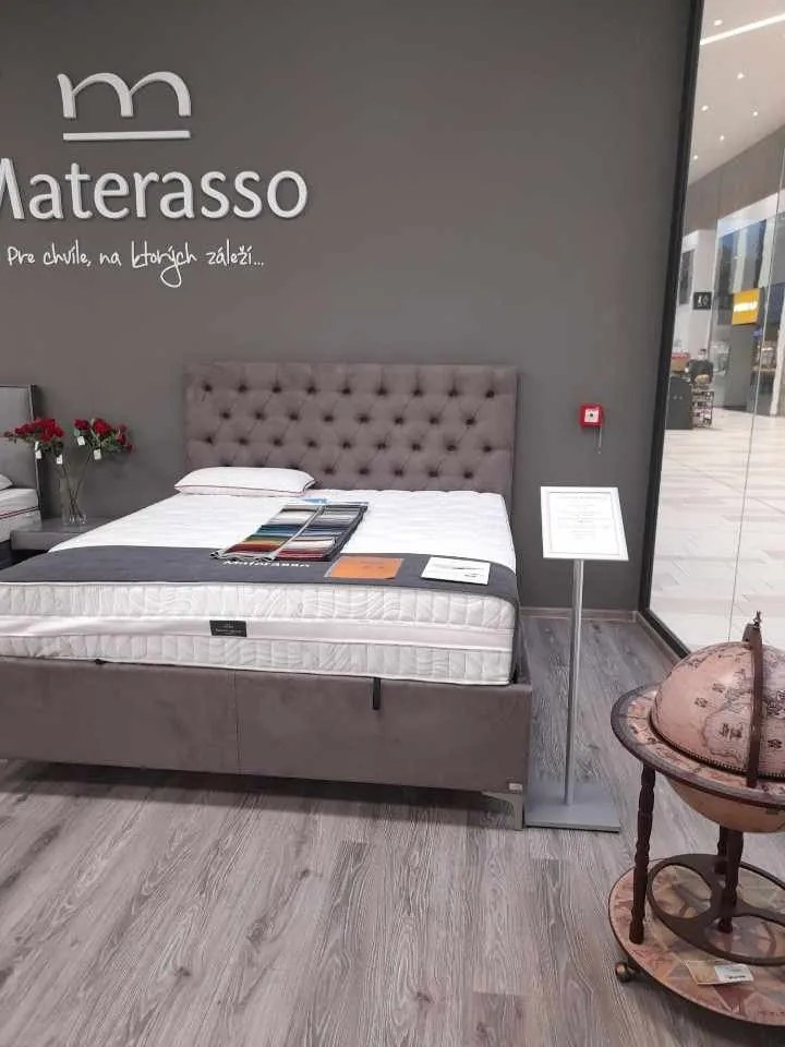 Materasso Posteľ Chesterfield, 160 x 200 cm, Boxpring Výklop Maxi, Cenová kategória "C"