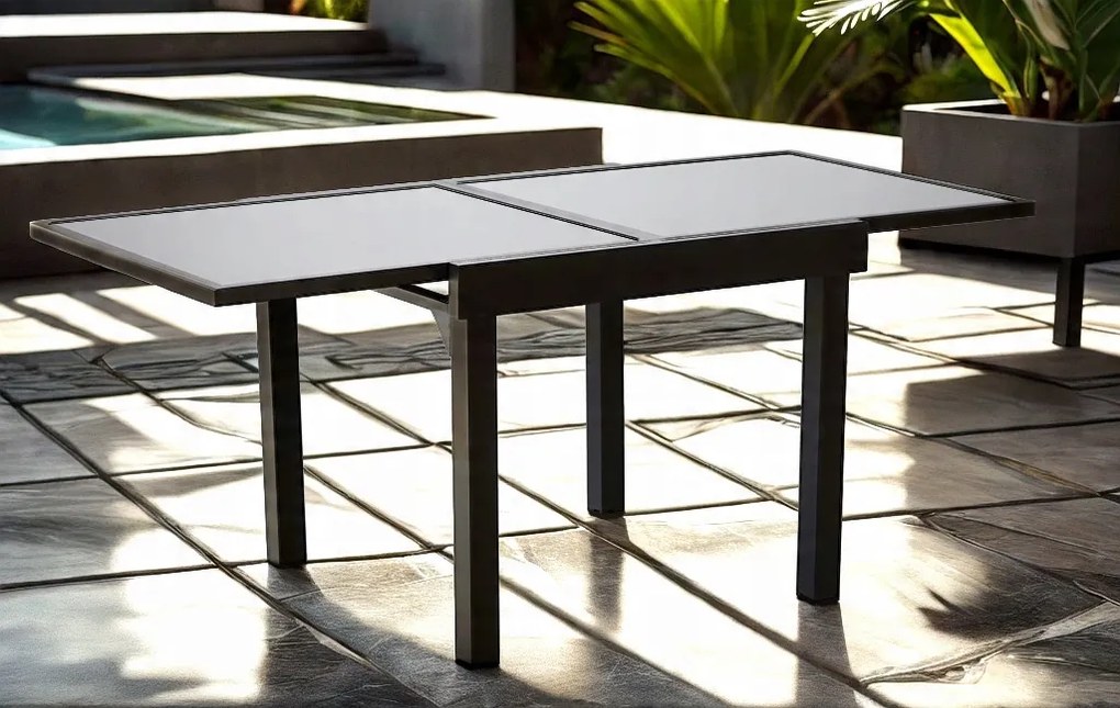 Garden Line Hliníkový skladací stôl „OLIVER“ 90/180 x 90 x 75,5 cm