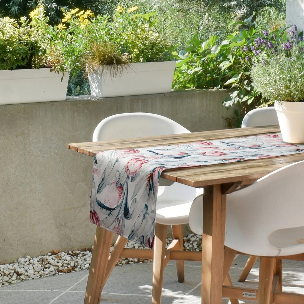 EUROFIRANY ZÁHRADNÝ VODEODOLNÝ BEHÚŇ NA STÔL GARDEN 40X180 CM KVETY