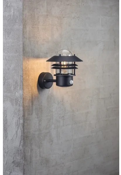 Nordlux - Vonkajšie nástenné svietidlo so senzorom BLOKHUS 1xE27/60W/230V IP54