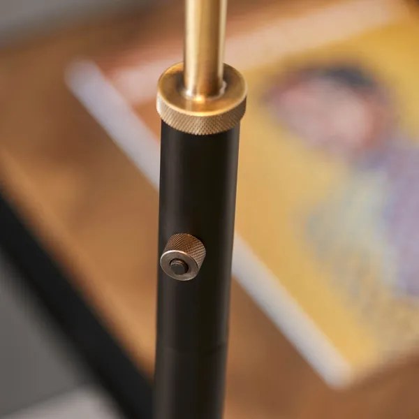 Endon 98748 - Stojacia lampa FRANKLIN 1xE27/10W/230V mosadz/čierna