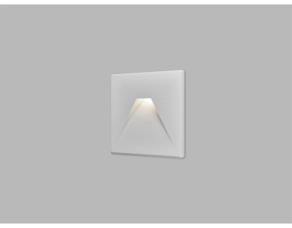 LED 2 Vnútorné zapustené svietidlo WALK-Q 8,5x8,5 cm biele
