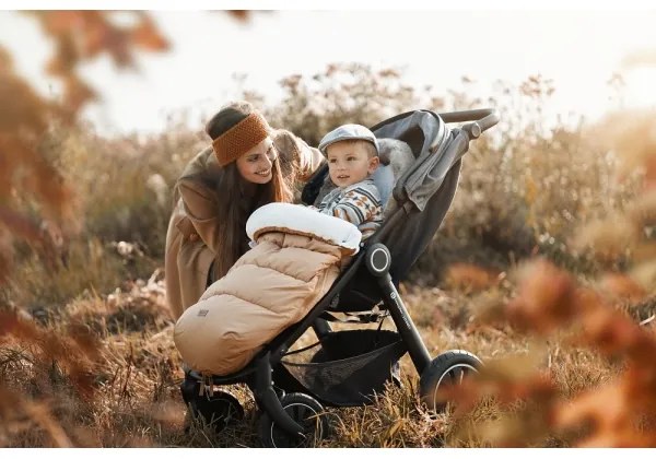 PETITE&amp;MARS - Detský fusak 4v1 COMFY Elegant Caramel/Beige hnedá