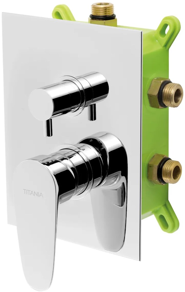 Novaservis Titania Smart, podomietková batéria s boxom 3 vývody, chrómová, BOX98051RX,0