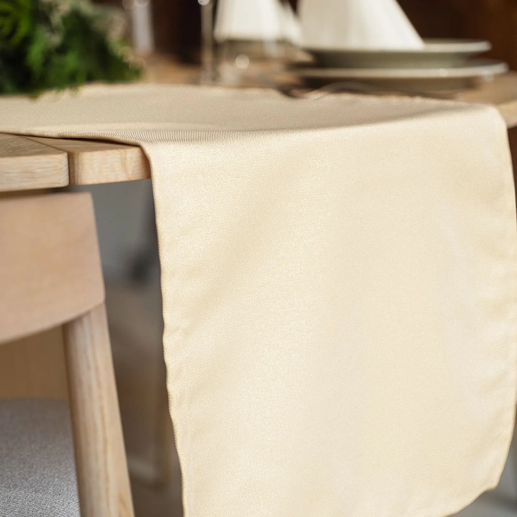 Goldea vianočný exkluzívny behúň na stôl - zlatý s trblietkami 20x140 cm