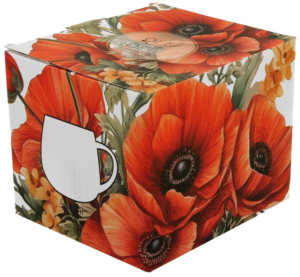 Porcelánový hrnček Poppies 430 ml