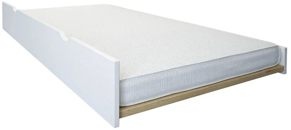 Detská poschodová posteľ z masívu borovice HONZA - 200x90 cm - biela