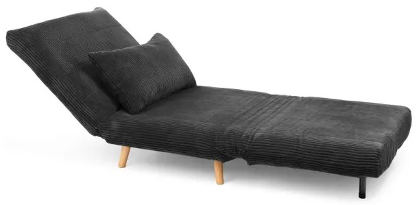 Pohovka SOLACE rozkladacia, menšestrová čierna 871622