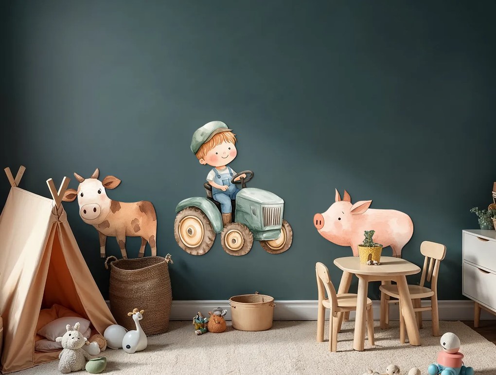 drevko | Sada detských obrazov Farmárik 925 x 150 cm