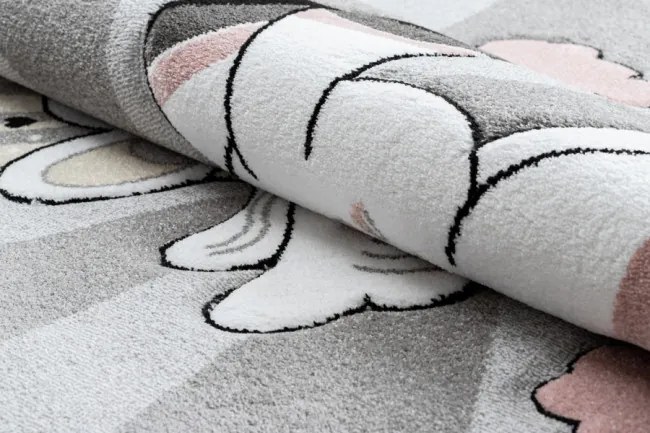 Koberec PETIT UNICORN JEDNOROŽEC sivý