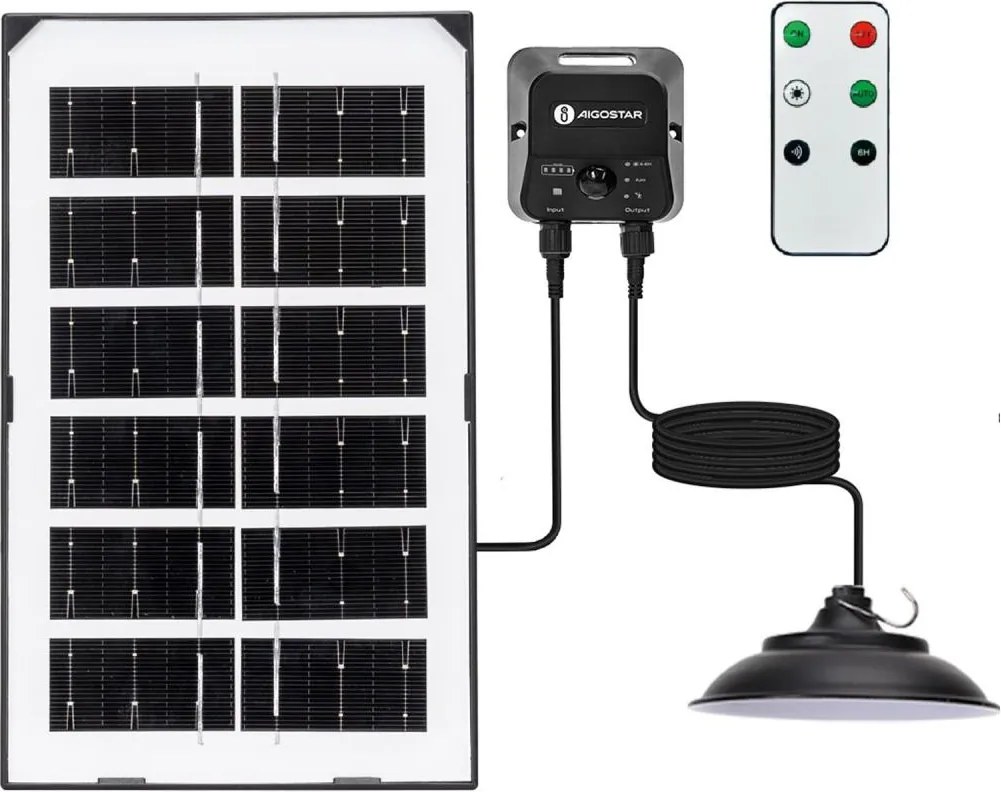 Aigostar - LED solárny luster LED/35W/12V 3000 mAh 6500K pr. 15 cm