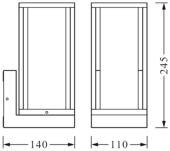 Ledvance - Vonkajšie nástenné svietidlo FRAME 1xE27/60W/230V IP44