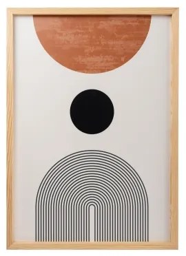 SADA 3x Obraz vo fotorámčeku 50x70 cm béžová/hnedá