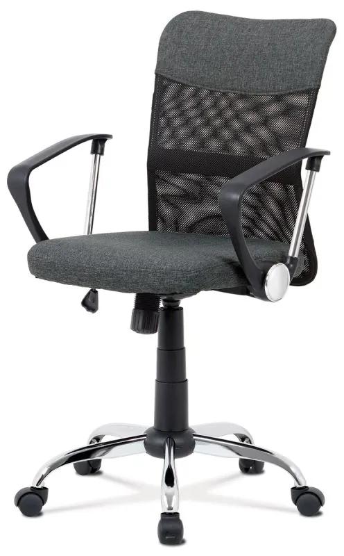 Kancelárska stolička, šedá látka a čierna sieťovina MESH