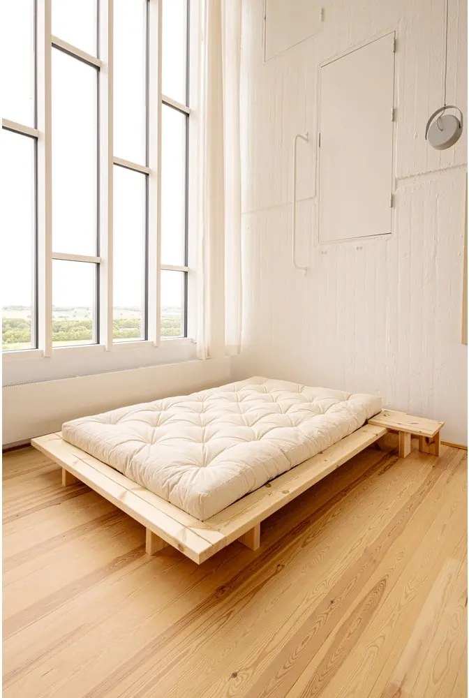 Hnedý nočný stolík z borovicového dreva Japan – Karup Design