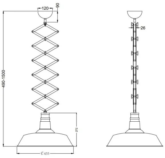 Trio - Sťahovací luster DETROIT 1xE27/42W/230V