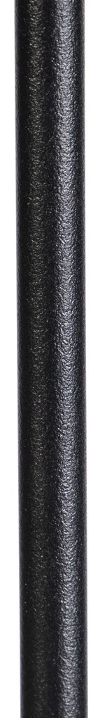 Stojaca lampa čierna so skladaným tienidlom krémová 45 cm nastaviteľná - Parte