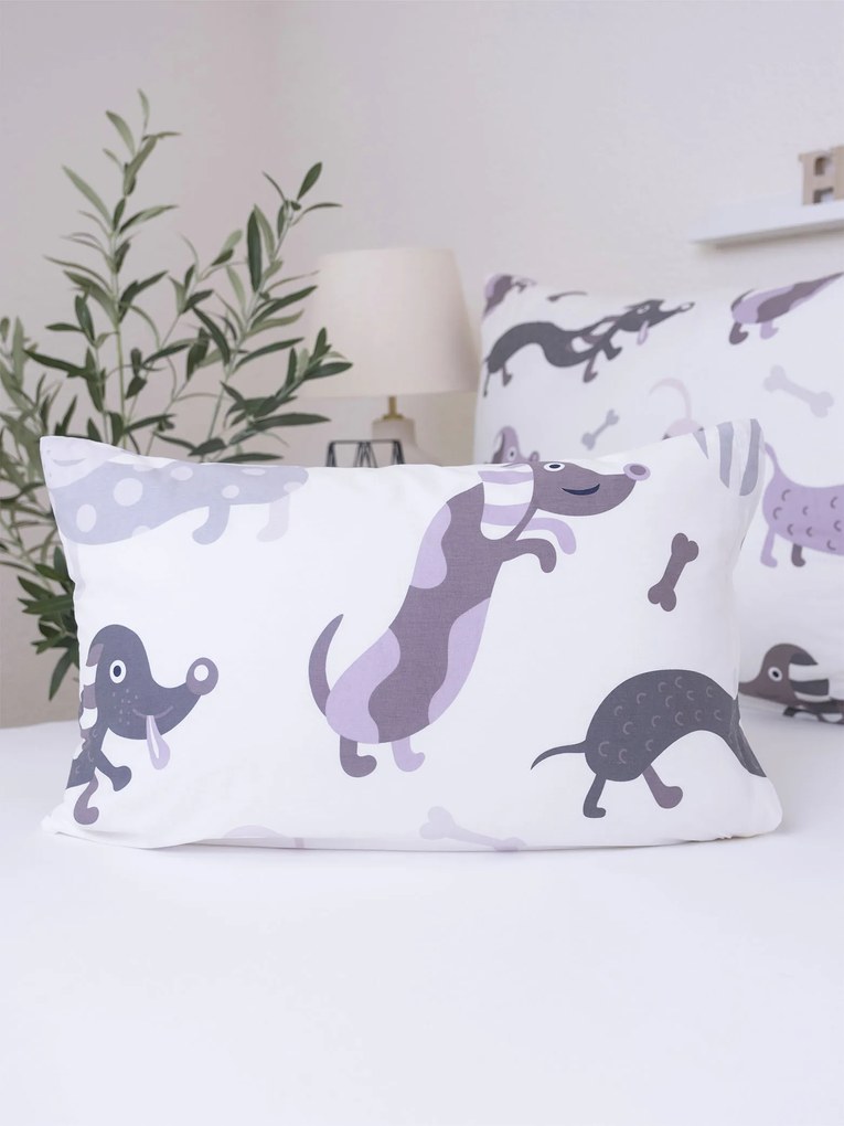 Bavlnená obliečka na vankúš Renforcé 40 × 60 cm - Psíkovia