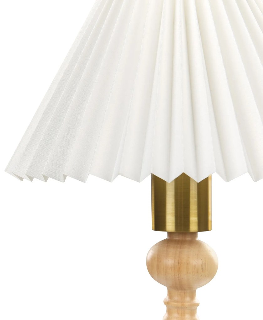 Drevená stolná lampa svetlé drevo COOKS Beliani