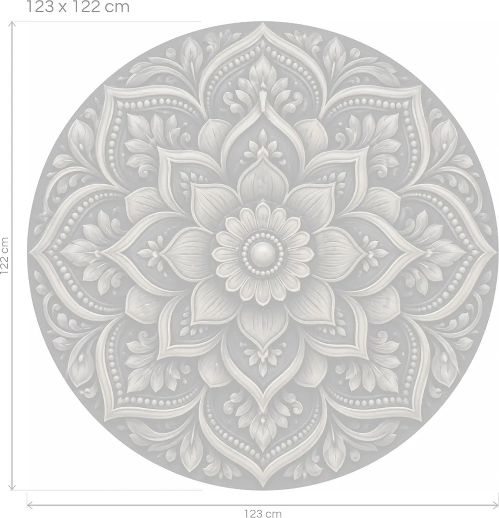 Černá mandala arch 46 x 46 cm